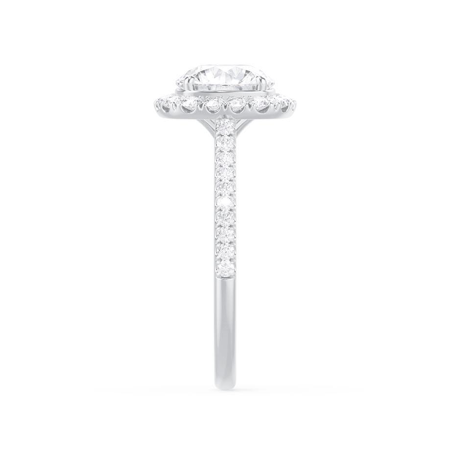 2.3 CT Elongated Cushion Halo & Pave Lab Grown Diamond Engagement Ring