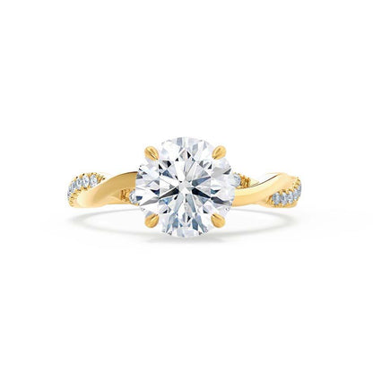 1 CT Round Pave Lab Grown Diamond Engagement Ring