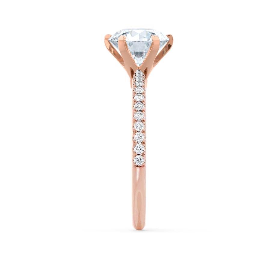 2.2 CT Round Pave Lab Grown Diamond Engagement Ring