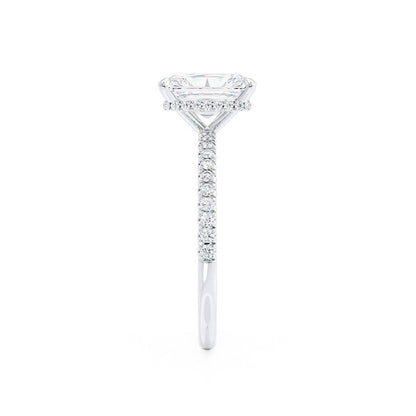 1.8 CT Radiant Hidden Halo & Pave Lab Grown Diamond Engagement Ring