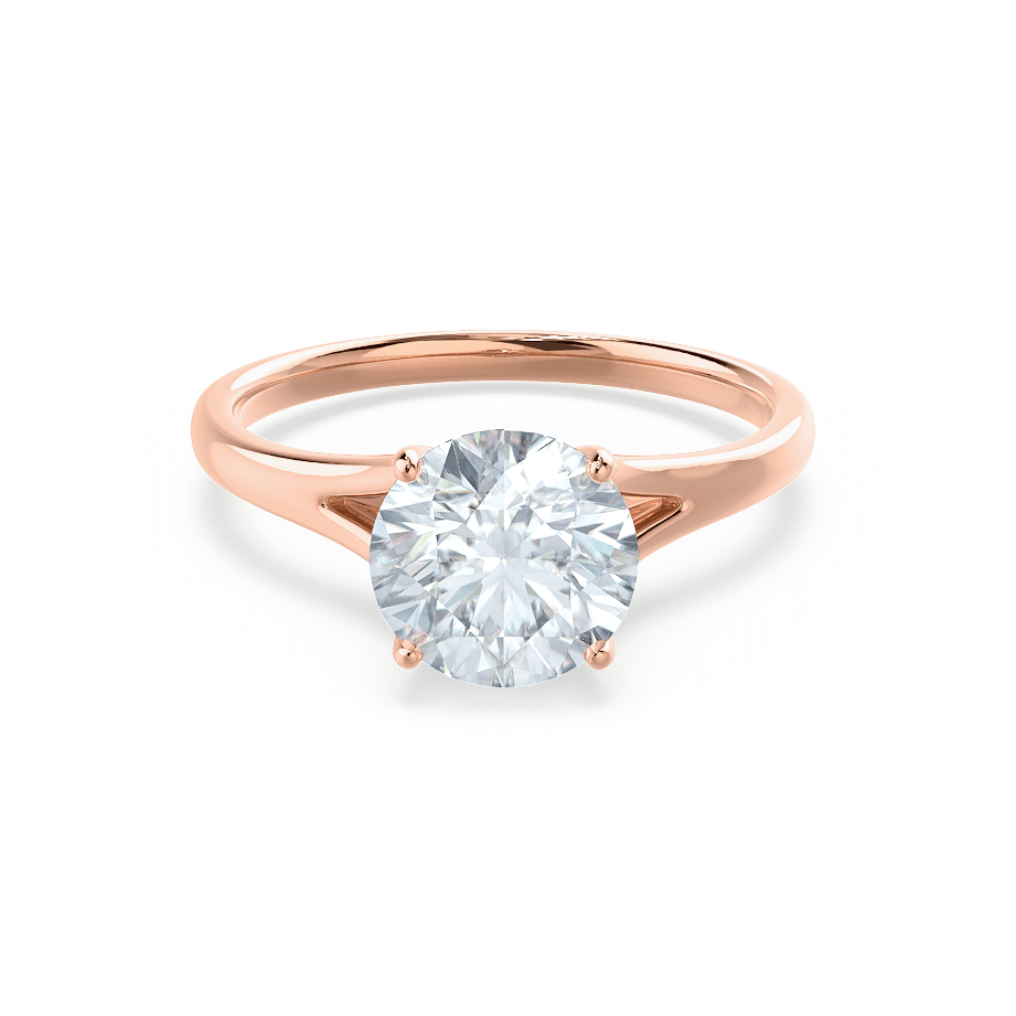 0.5 CT Round Solitaire Lab Grown Diamond Engagement Ring