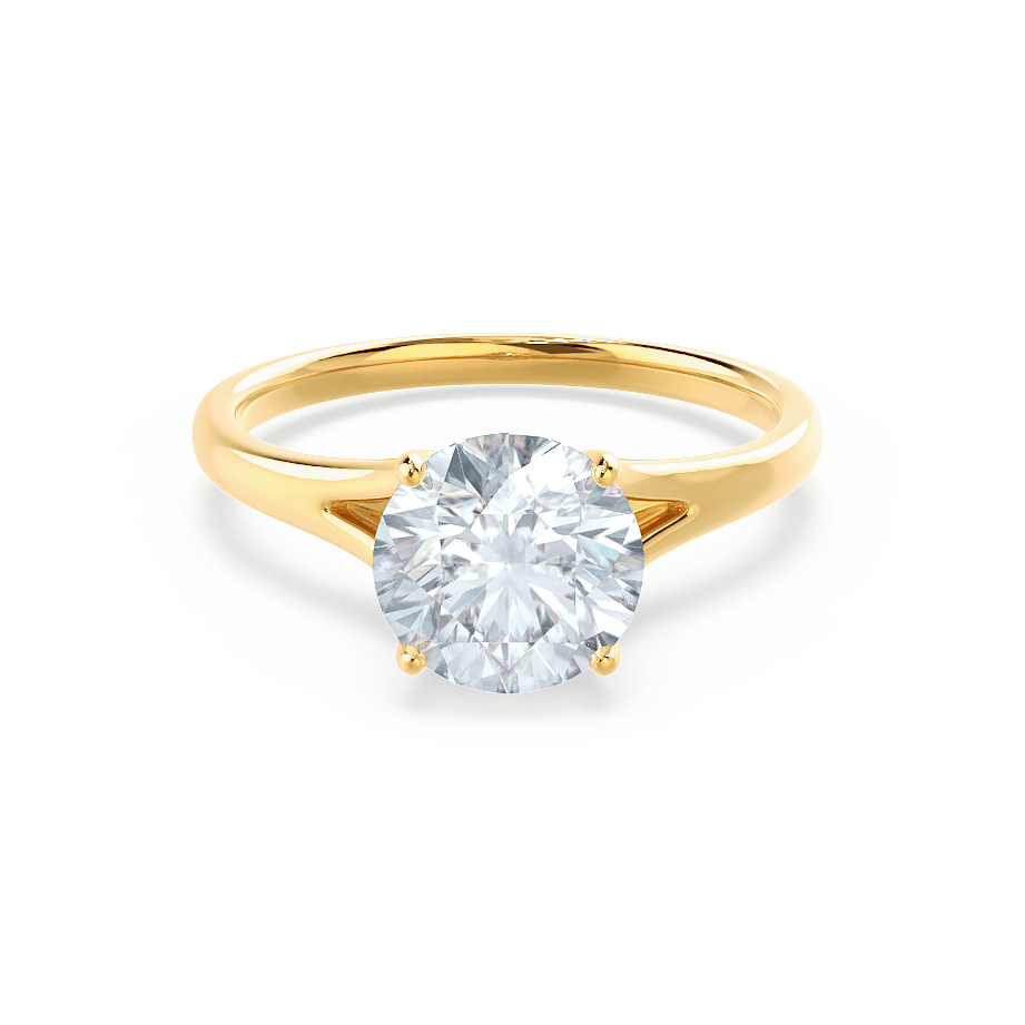 0.5 CT Round Solitaire Lab Grown Diamond Engagement Ring