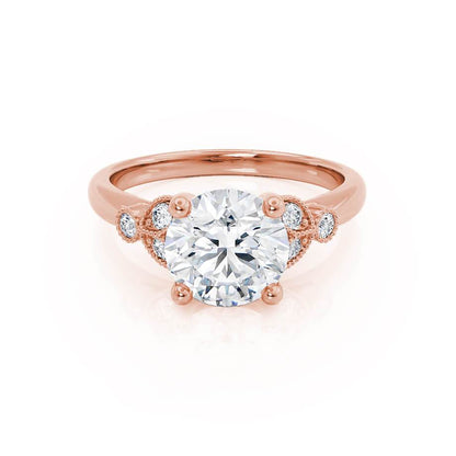 1.5 CT Round Cluster Lab Grown Diamond Engagement Ring