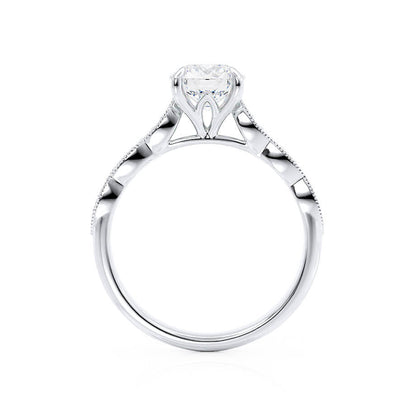 1 CT Round Pave Lab Grown Diamond Engagement Ring