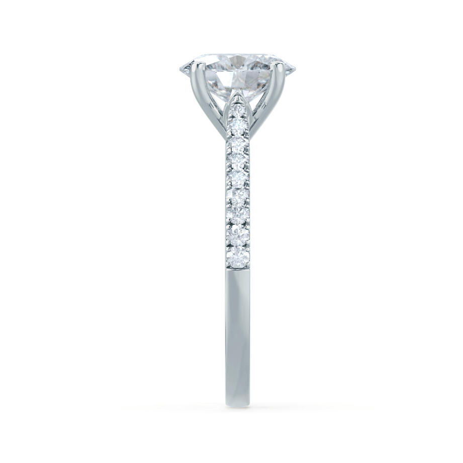 3 CT Oval Pave Lab Grown Diamond Engagement Ring