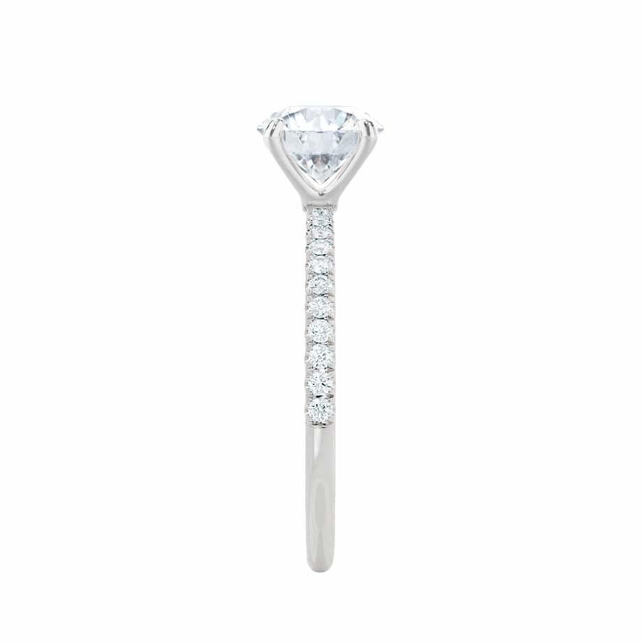 0.8 CT Cushion Pave Lab Grown Diamond Engagement Ring