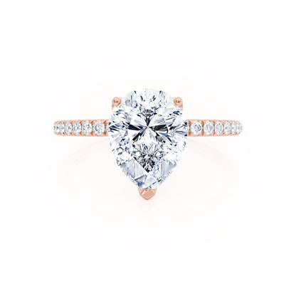 1.2 CT Pear Pave Lab Grown Diamond Engagement Ring