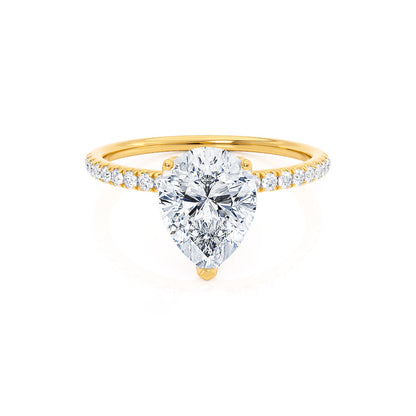1.2 CT Pear Pave Lab Grown Diamond Engagement Ring