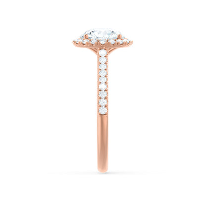 1 CT Round Halo & Pave Lab Grown Diamond Engagement Ring