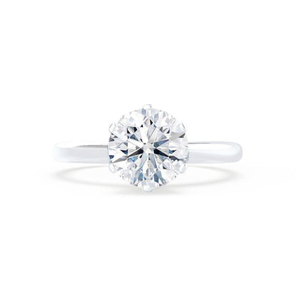 1.5 CT Round Solitaire Lab Grown Diamond Engagement Ring